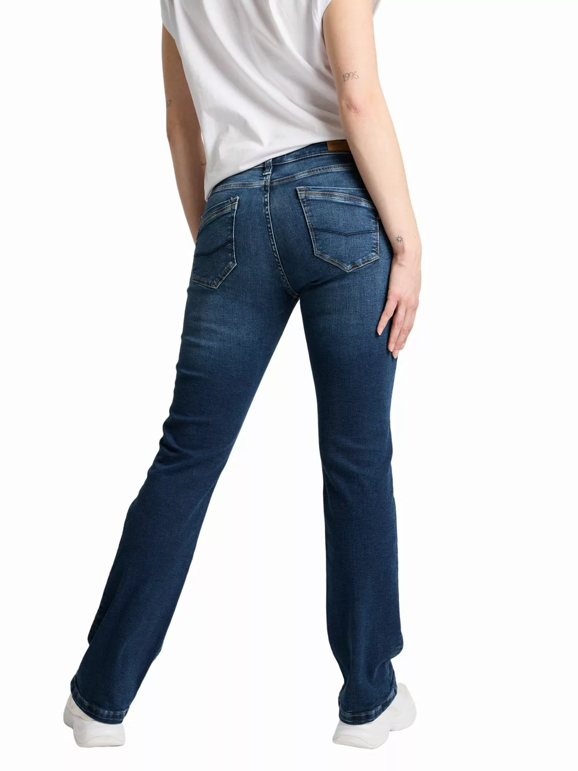 Cross Jeans Damen Jeans LAUREN - Bootcut - Blau - Deep Blue Used günstig online kaufen