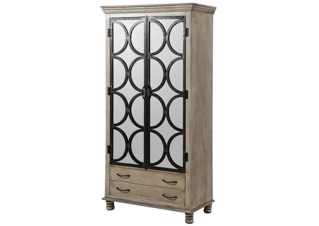 Massivmoebel24 Kleiderschrank (Kleiderschrank Mango 97x50x190 grau lackiert günstig online kaufen