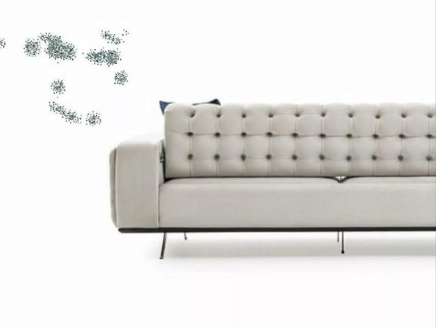 JVmoebel 2-Sitzer Luxus Wohnzimmer Sofa 2 Sitz Zweisitzer Weiß Chesterfield günstig online kaufen
