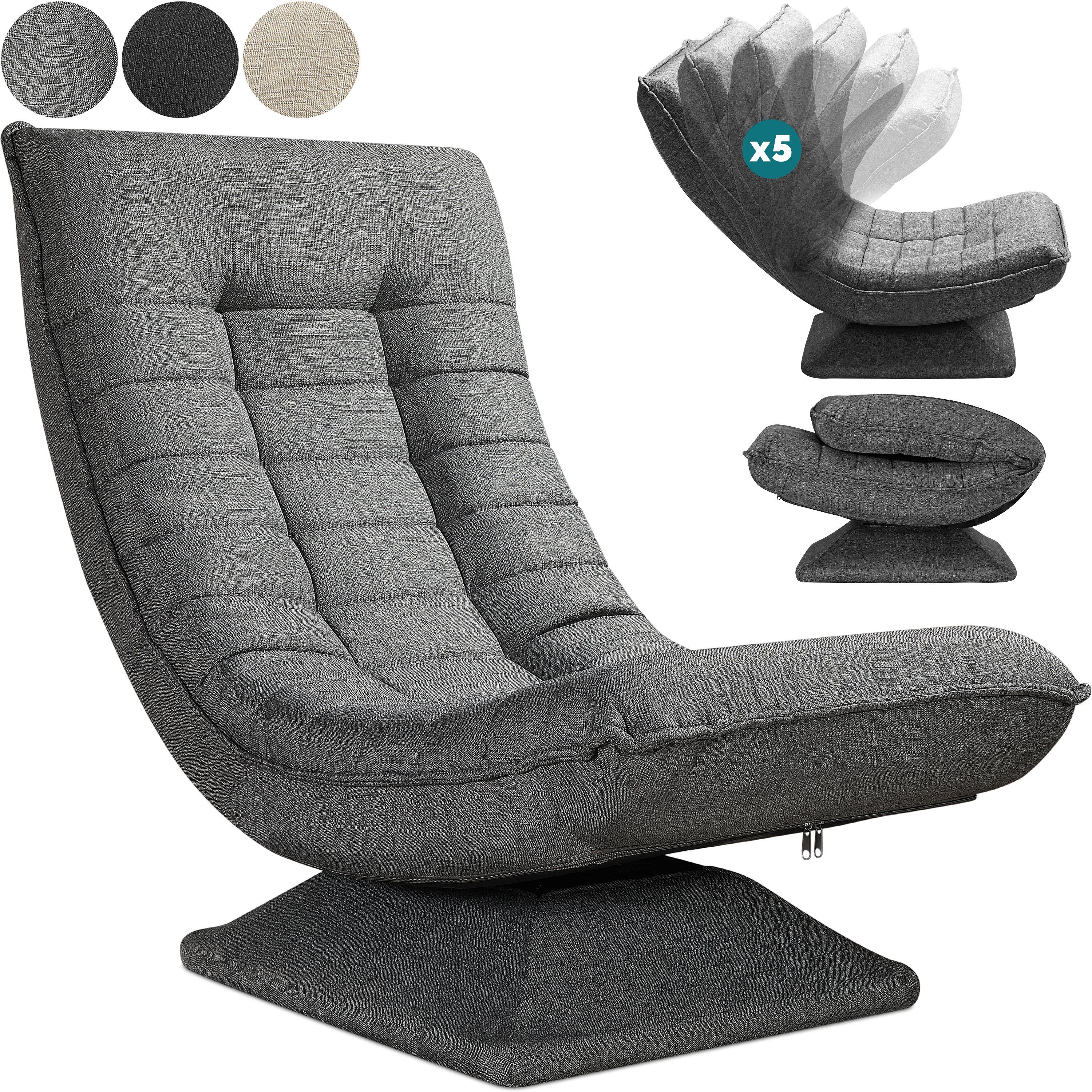 Casaria Relaxsessel verstellbare Lehne Drehbar Klappbar günstig online kaufen