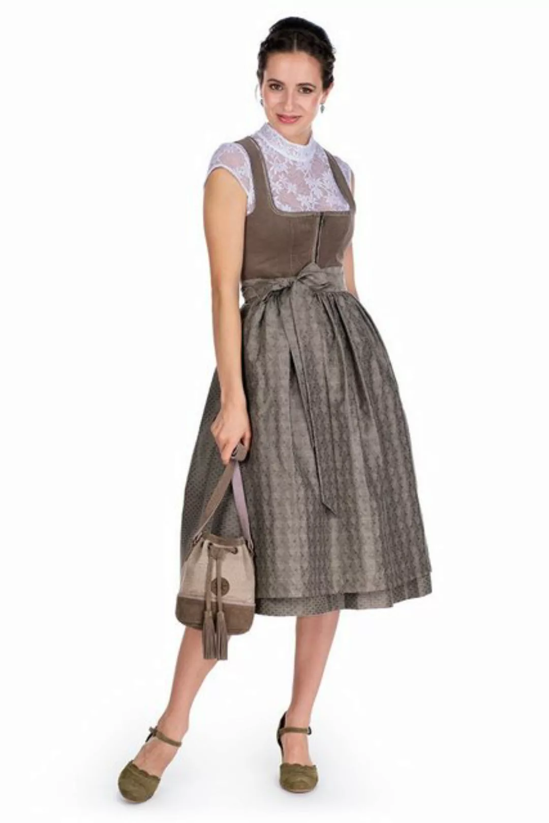 MarJo Dirndl Cord Dirndl 2tlg. - MARILENA - khaki/taupe günstig online kaufen