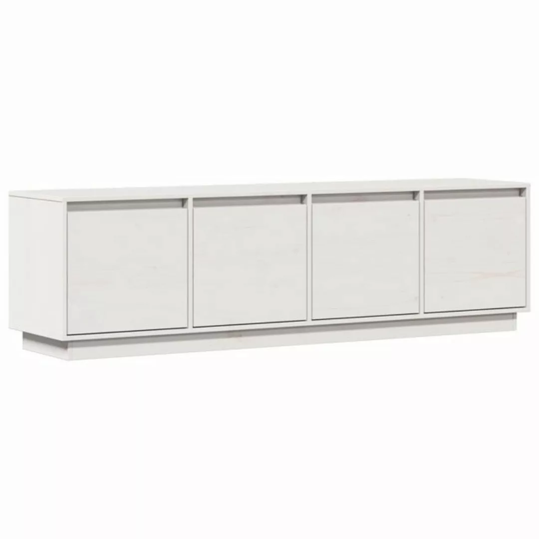 vidaXL TV-Schrank TV-Schrank Weiß 156x37x45 cm Massivholz Kiefer günstig online kaufen