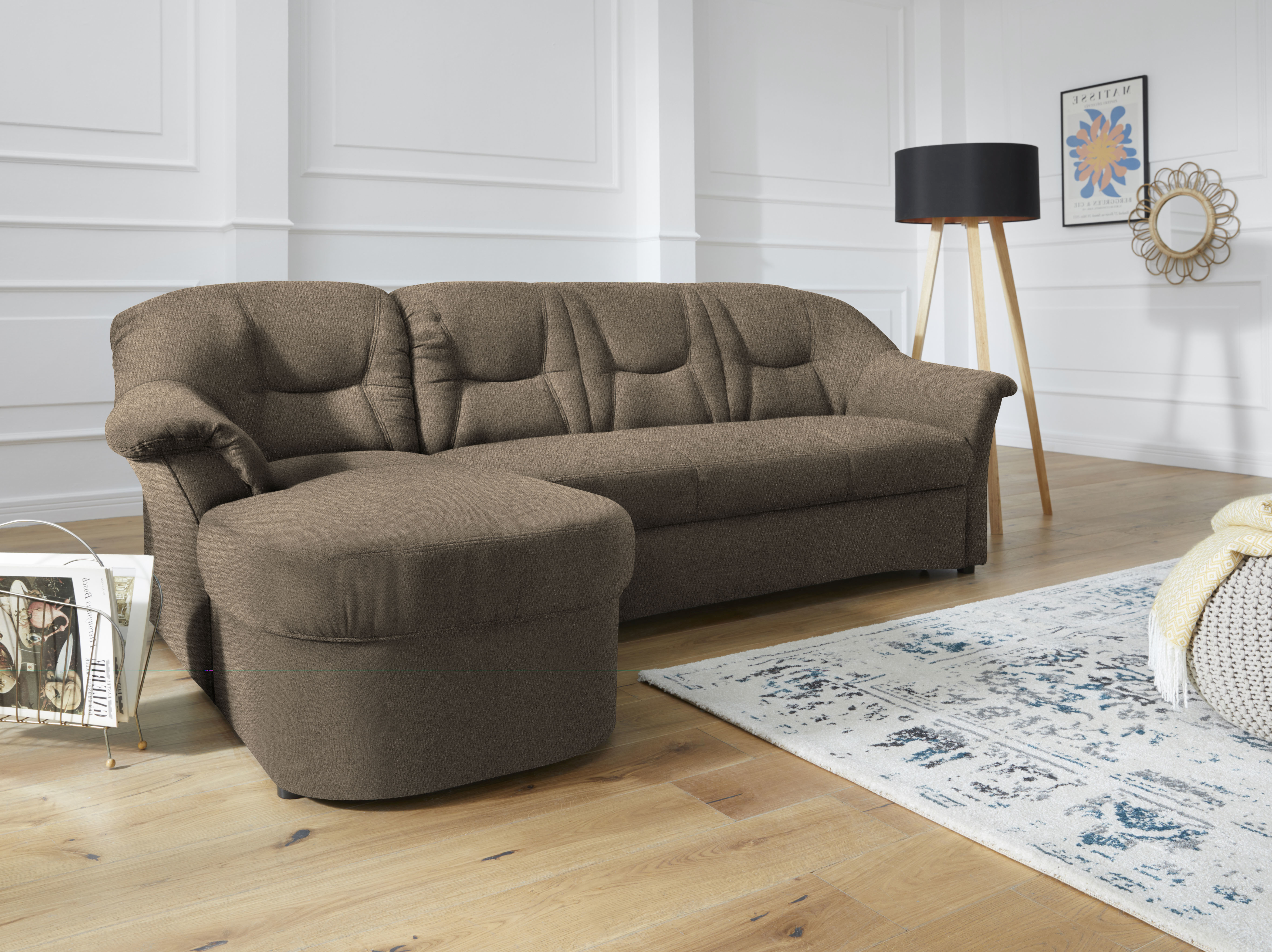 DOMO collection Ecksofa "Sarafina zeitlos und komfortabel, optional mit Fed günstig online kaufen