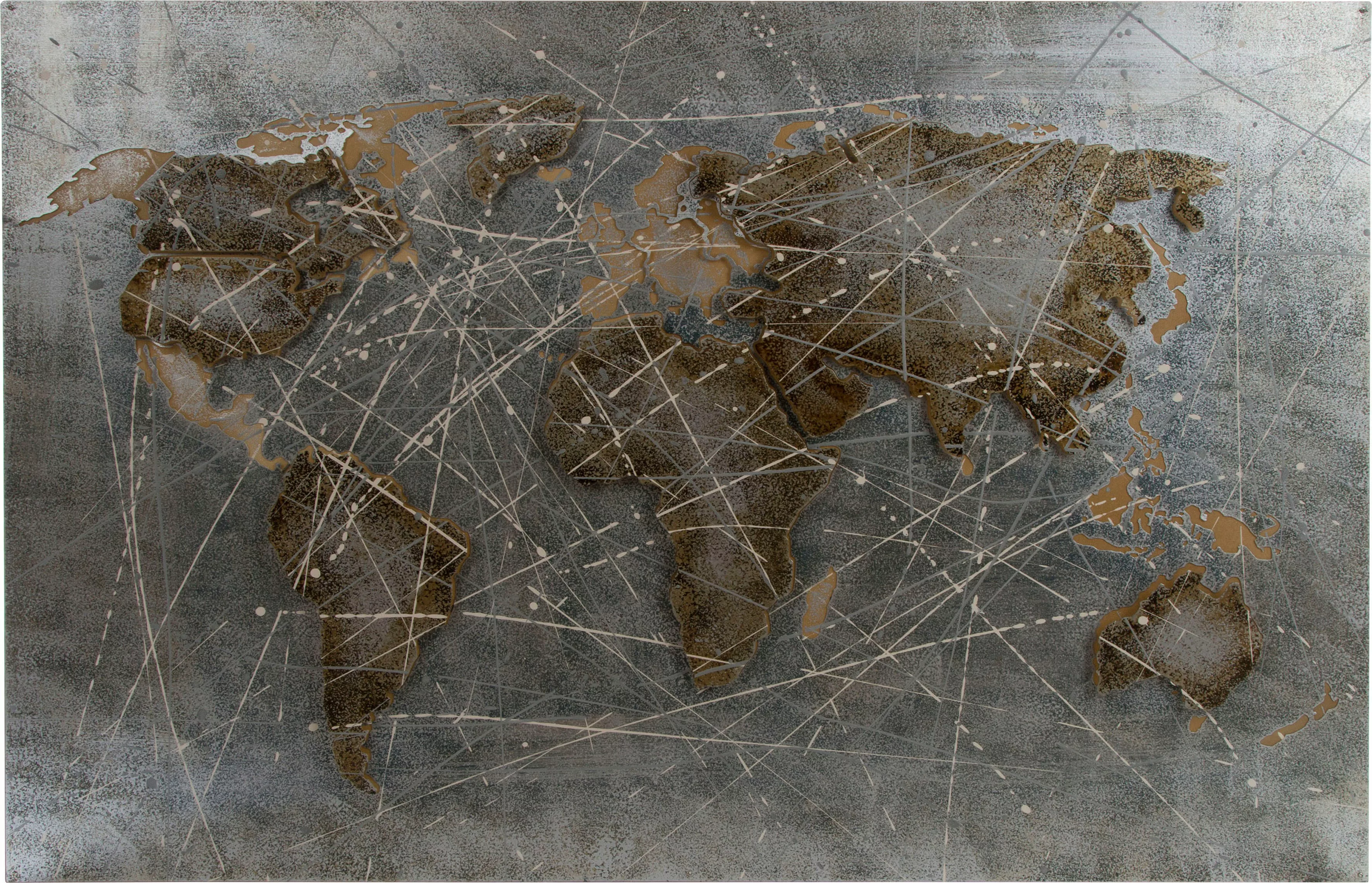 Myflair Möbel & Accessoires Leinwandbild »Canvas "Earth"«, mit Metall, Moti günstig online kaufen