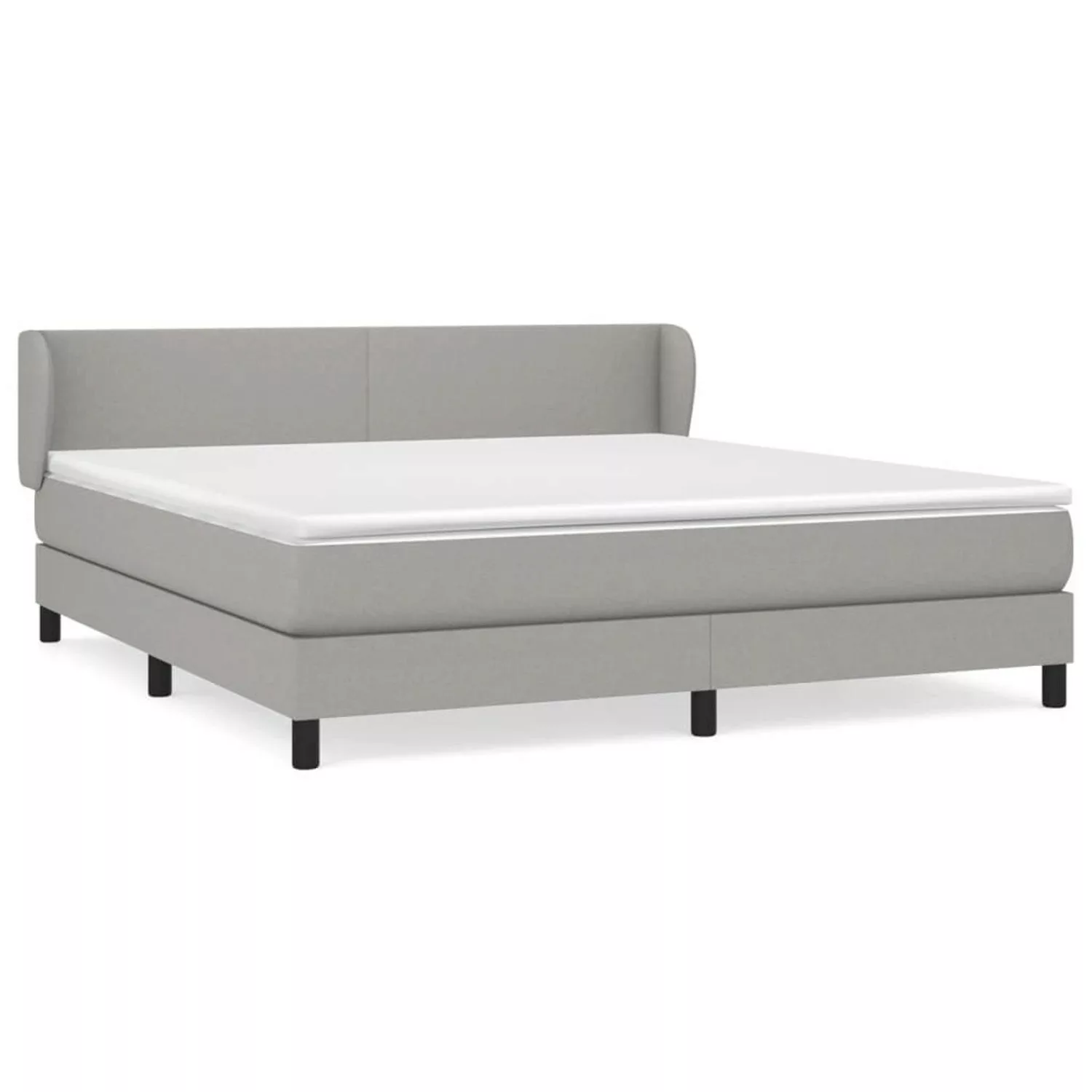 vidaXL Boxspringbett Boxspringbett mit Matratze Dunkelbraun 180x200 cm Stof günstig online kaufen