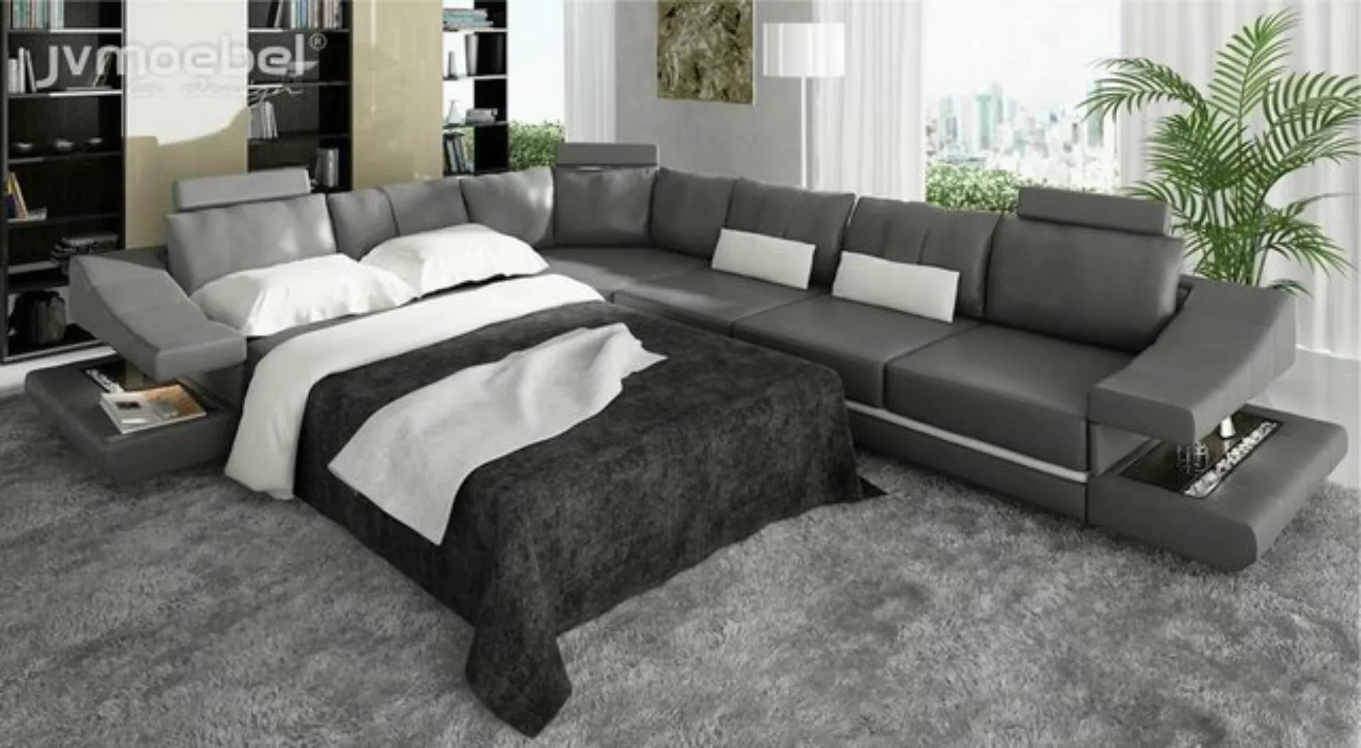 JVmoebel Ecksofa Ecksofa Sofa Couch Polster EckSoga Wohnlandschaft Textil E günstig online kaufen