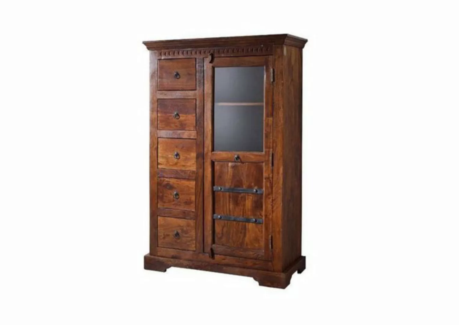 Massivmoebel24 Standvitrine (Vitrine Akazie 95x45x147 honig  lackiert OXFOR günstig online kaufen