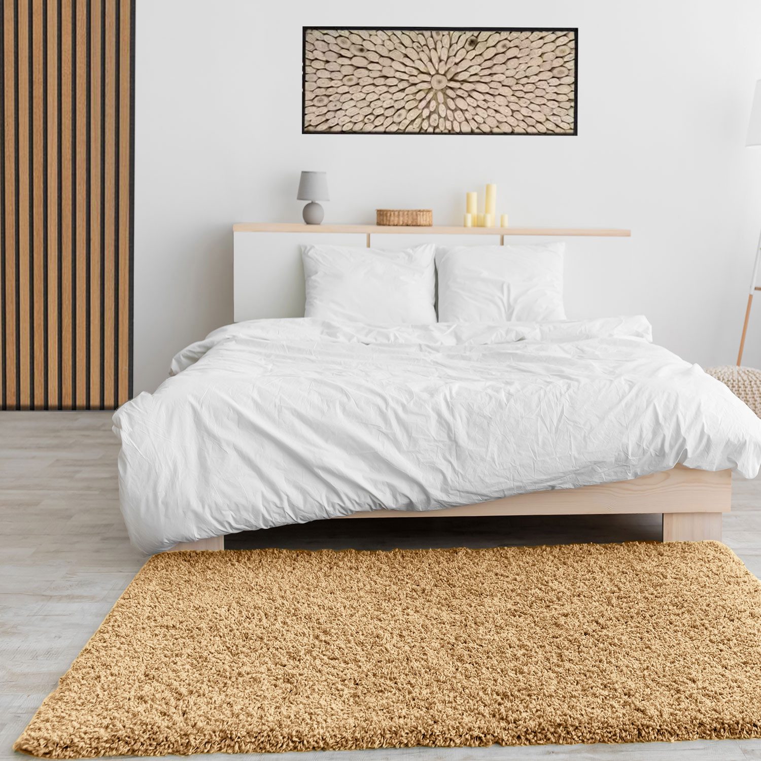 Vimoda Hochflor-Teppich Shaggy Wohnzimmer Läufer, Rund, günstig online kaufen