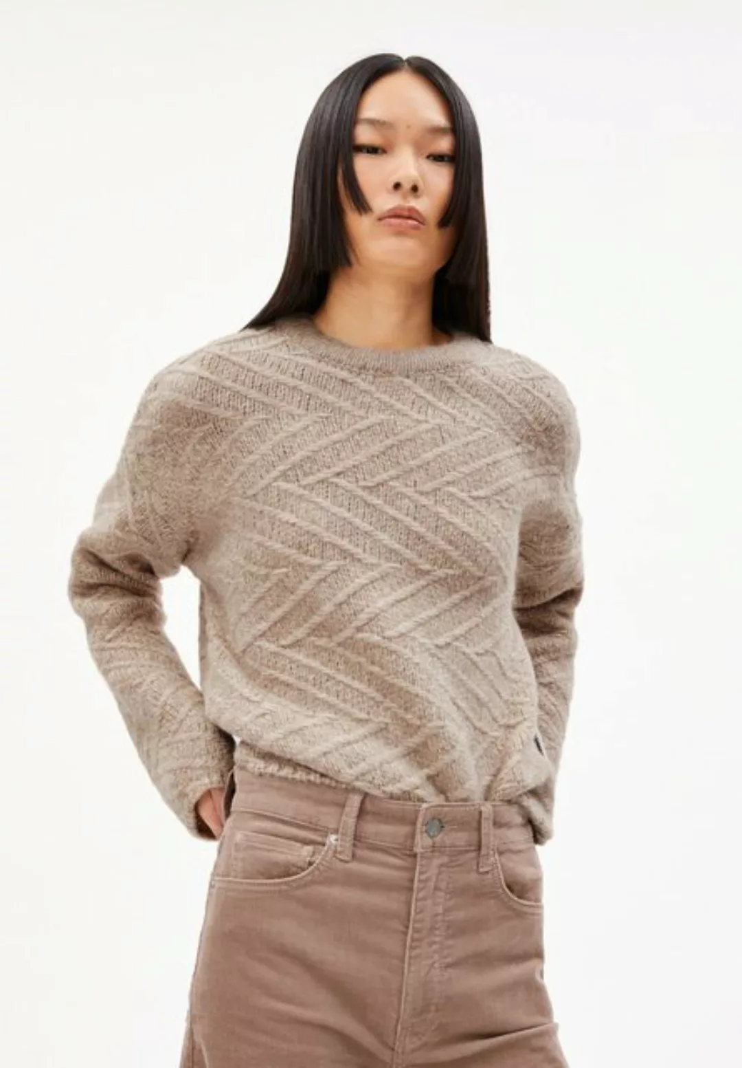 Armedangels Strickpullover DAAGNY DIAGONAL Damen Pullover Loose Fit aus Alp günstig online kaufen