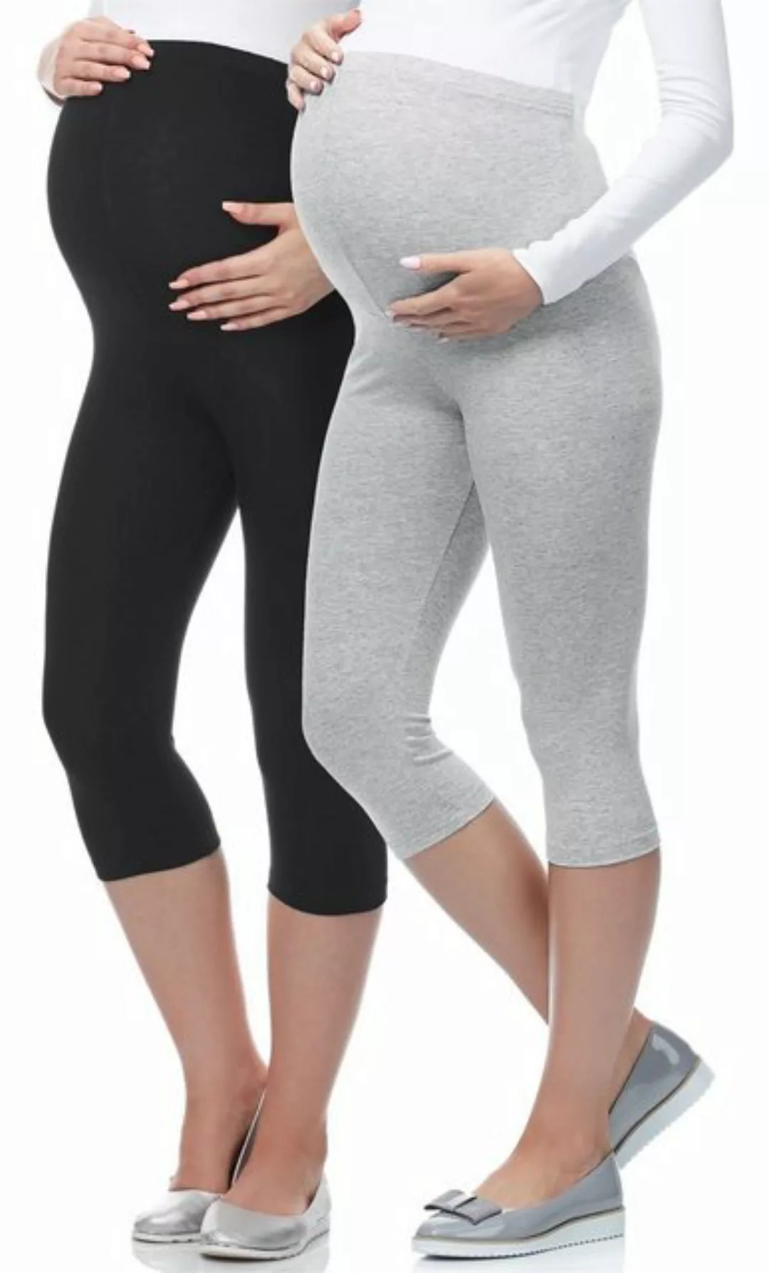 Be Mammy Umstandsleggings Damen 3/4 Capri Umstandhose Schwangerschafts Hose günstig online kaufen