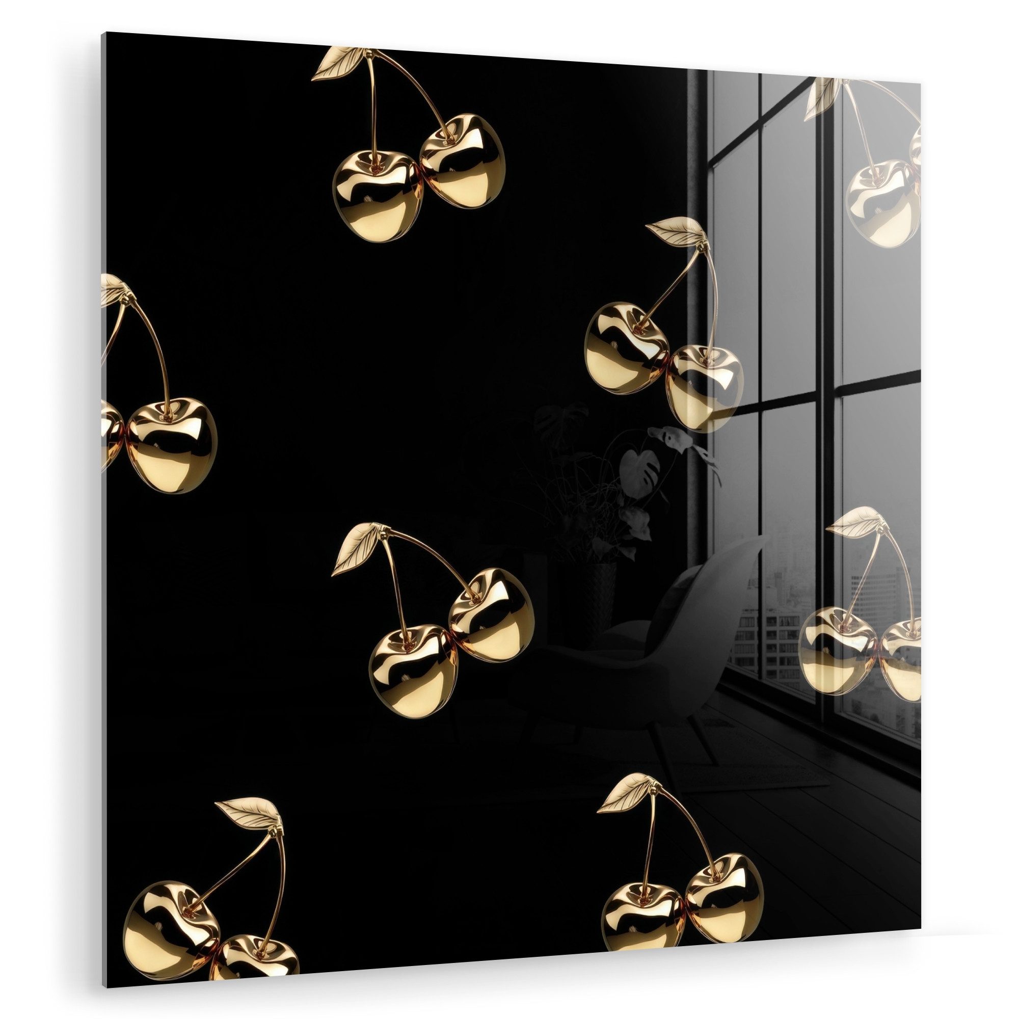 MuchoWow Acrylglasbild Muster - Kirsche - günstig online kaufen