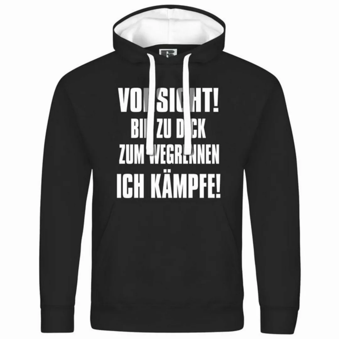 deinshirt Kapuzenpullover Herren Kapuzenpullover Vorsicht bin zu dick zum w günstig online kaufen