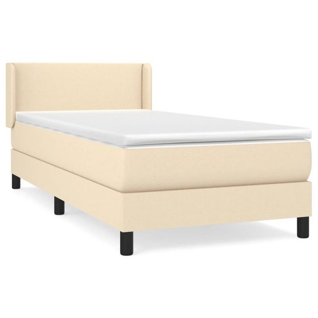 vidaXL Boxspringbett Boxspringbett mit Matratze Creme 80x200 cm Stoff Bett günstig online kaufen