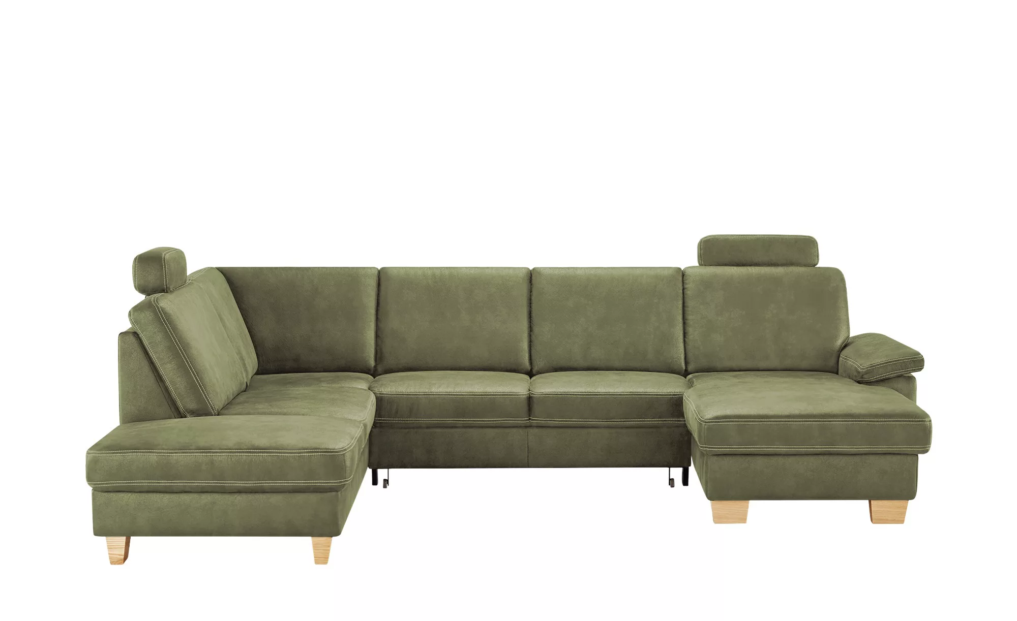 meinSofa Wohnlandschaft  Samu - grün - 90 cm - Polstermöbel > Sofas > Leder günstig online kaufen