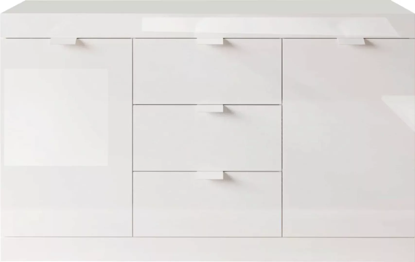 INOSIGN Sideboard "Slim", Breite 136 cm, weiß Hochglanz Lack günstig online kaufen