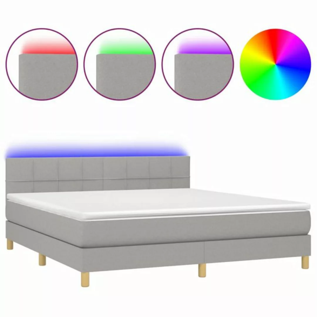 vidaXL Boxspringbett Bett Boxspringbett komplett mit Matratze & LED Stoff ( günstig online kaufen