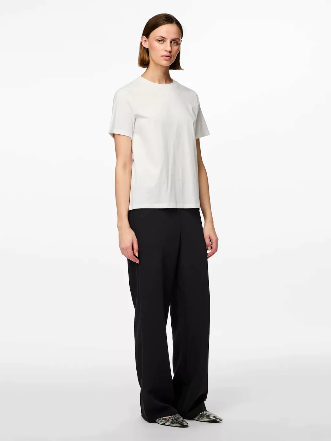 pieces Anzughose "PCBOSELLA HW WIDE PLAIN PANT NOOS" günstig online kaufen