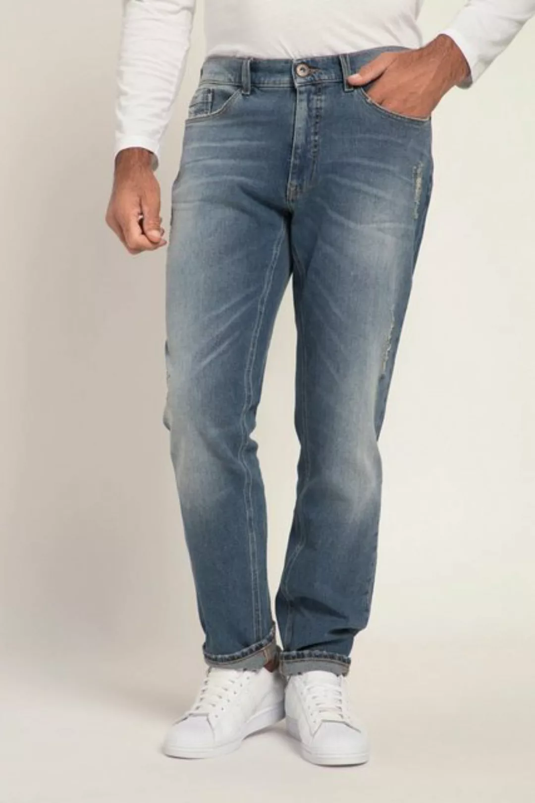 JP1880 5-Pocket-Jeans Jeans FLEXNAMIC® Denim bleached Destroy-Look günstig online kaufen