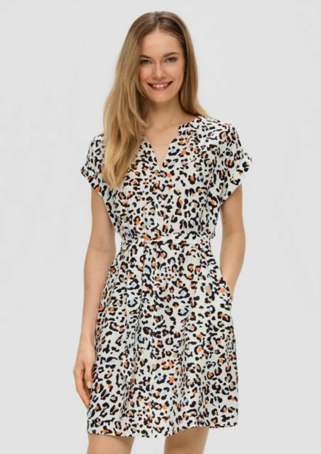 s.Oliver Sommerkleid mit Animal Print günstig online kaufen