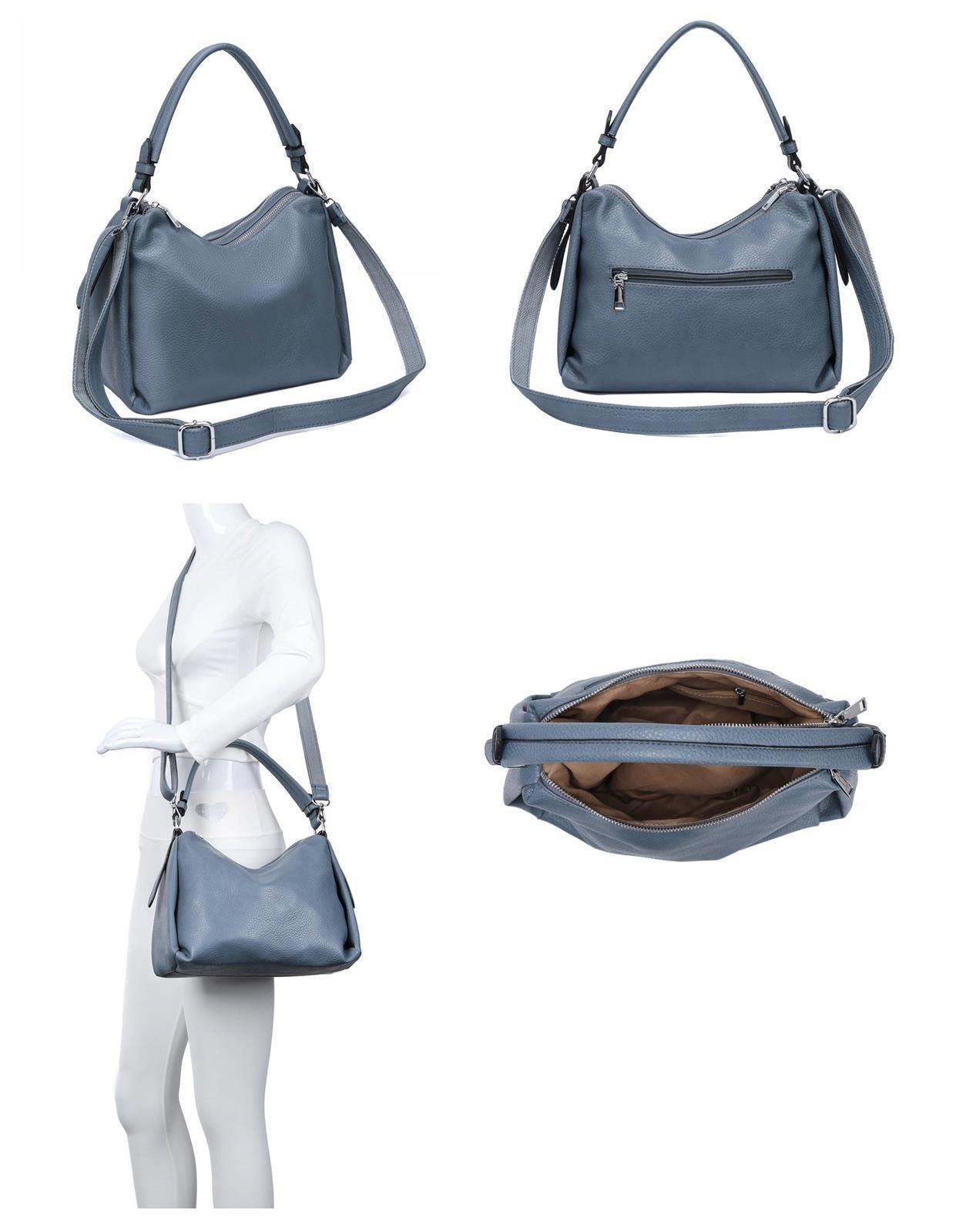 ITALYSHOP24 Schultertasche DAMEN TASCHE SHOPPER Umhängetasche günstig online kaufen