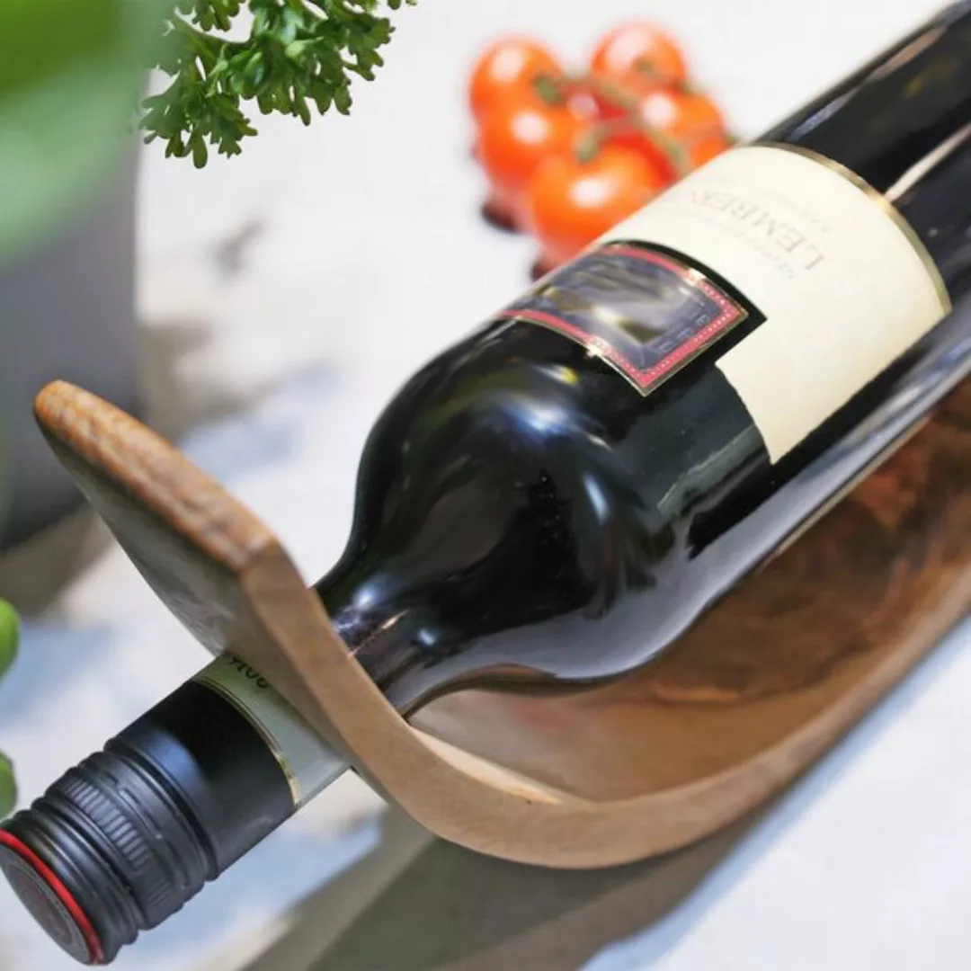 Weinflaschenhalter Aus Olivenholz 25 Cm günstig online kaufen