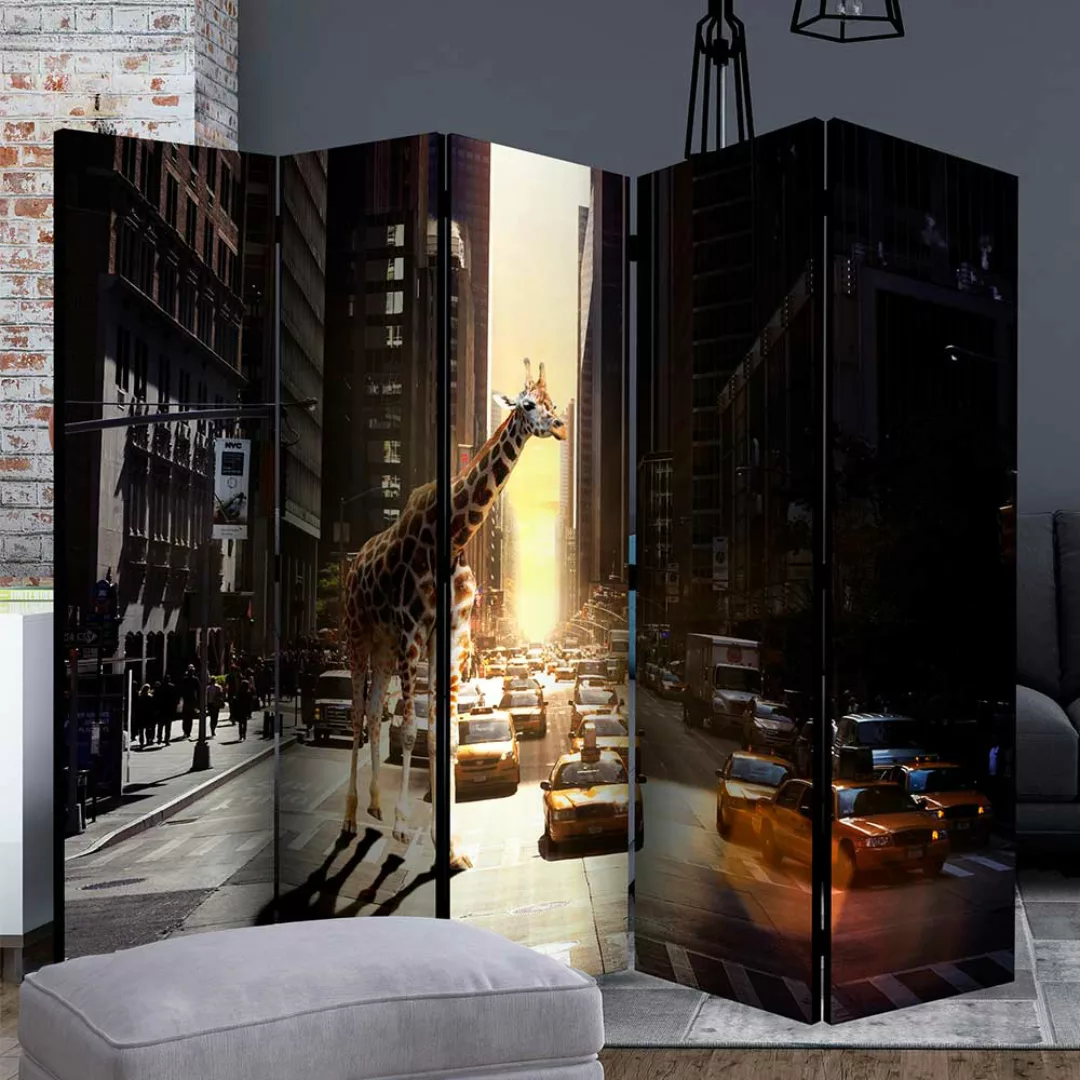 Sichtschutz Wand mit Fotodruck Motiv NYC Straßenbild günstig online kaufen