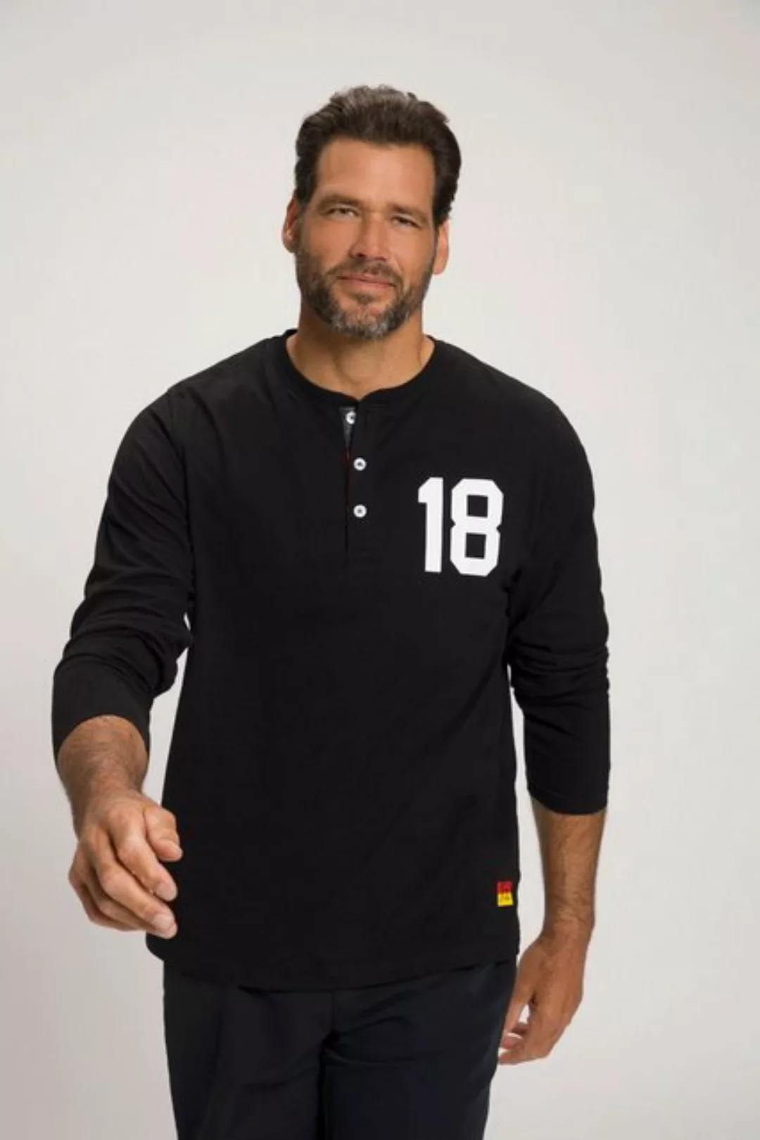 JP1880 T-Shirt Henley Fußball Langarm günstig online kaufen