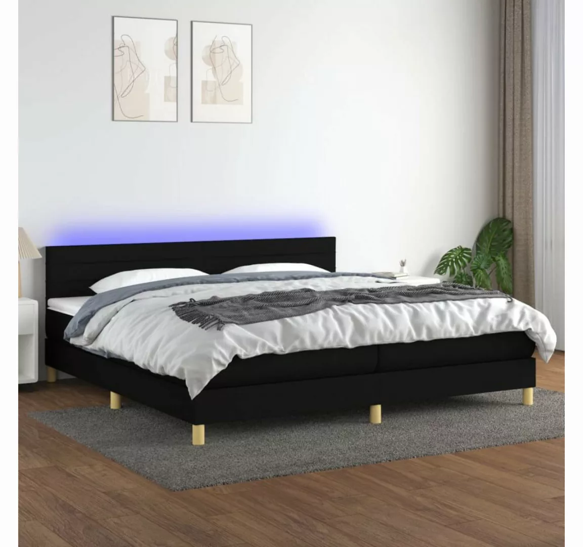 vidaXL Boxspringbett Bett Boxspringbett komplett mit Matratze & LED Stoff ( günstig online kaufen