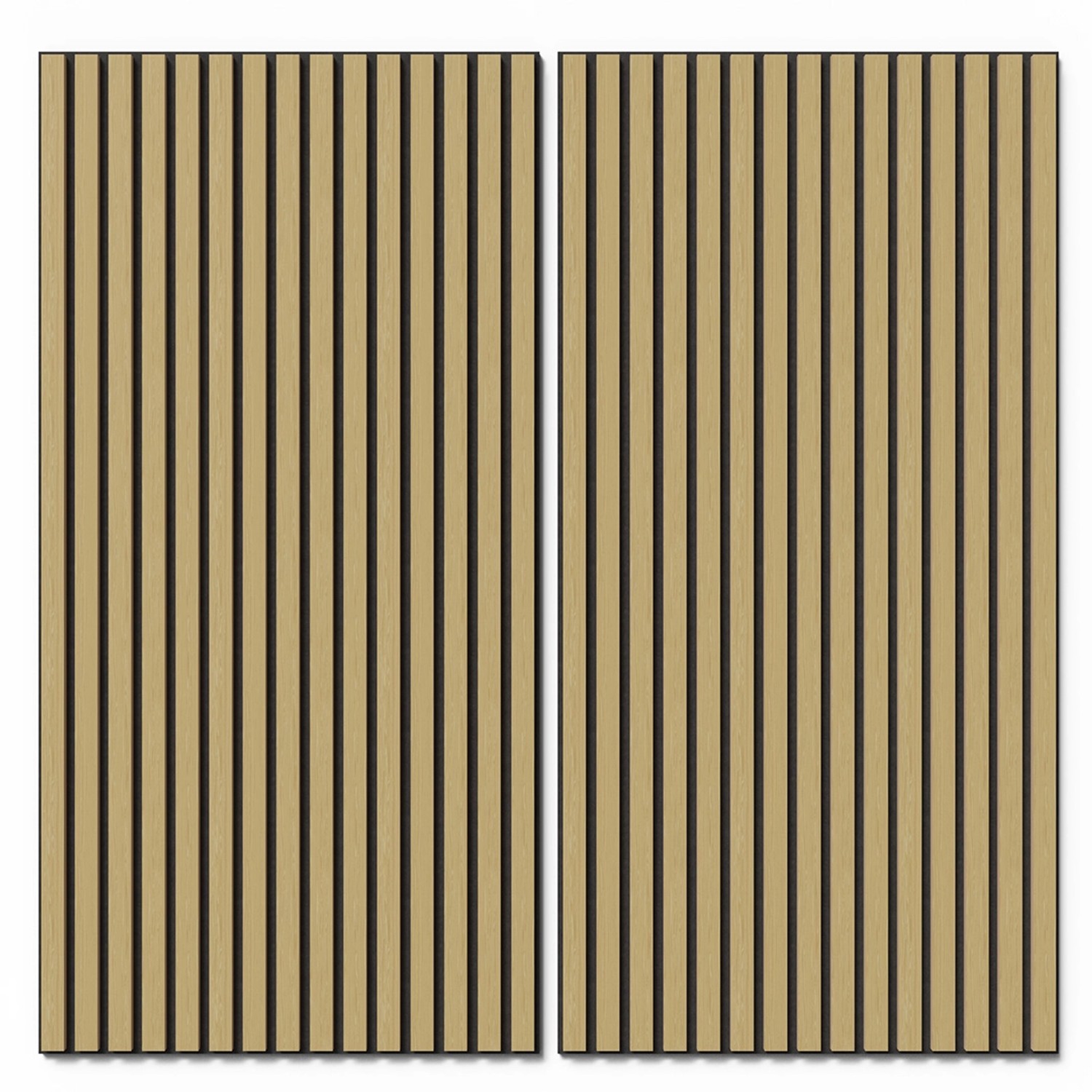 Akustikpaneel Wandverkleidung Eiche MDF Natur Akustikfilz Schwarz 119,8 cm günstig online kaufen