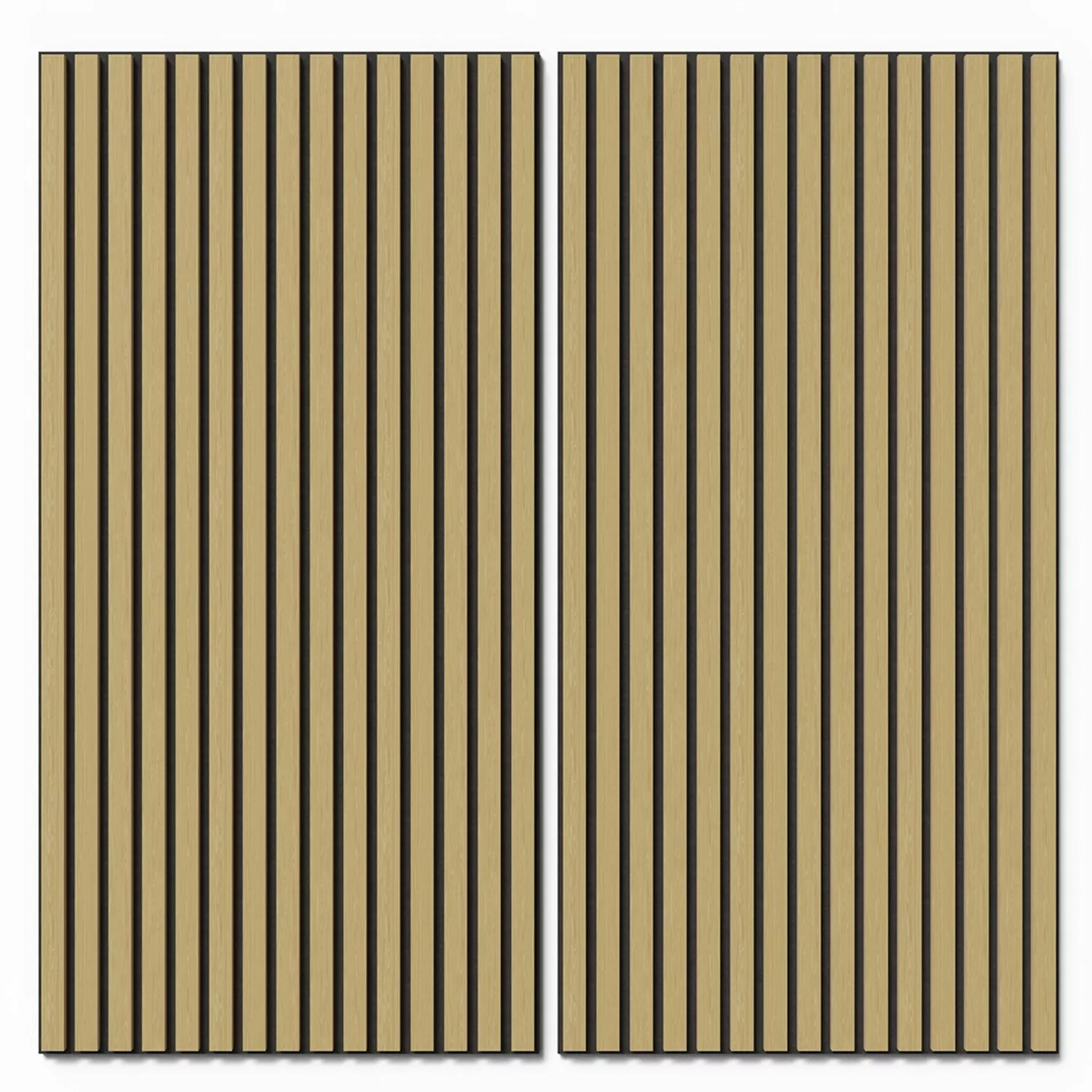 Akustikpaneel Wandverkleidung Eiche MDF Natur Akustikfilz Schwarz 119,8 cm günstig online kaufen