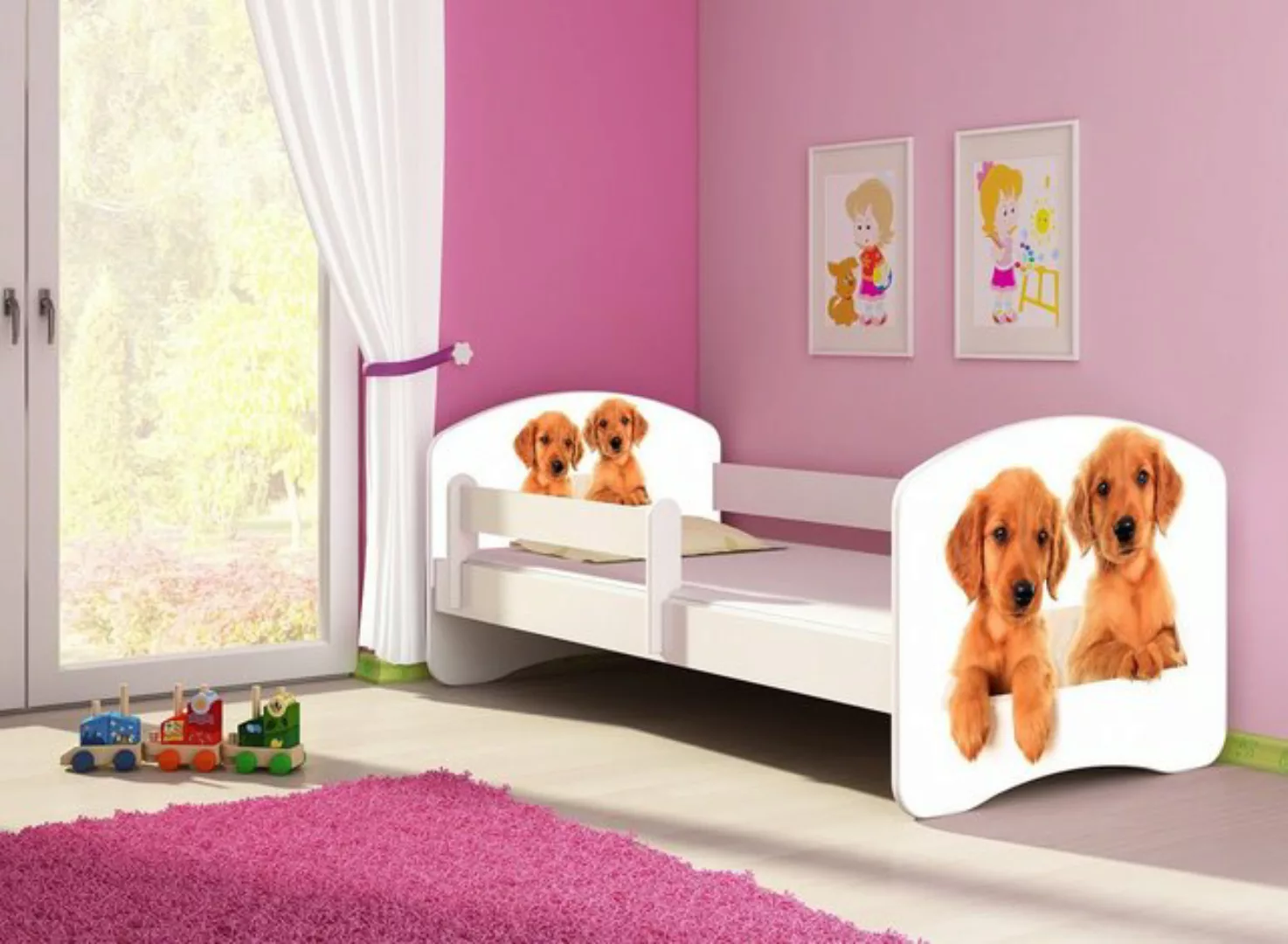 Clamaro Kinderbett (Kinderbett, Babybett 70x140, 80x160, 80x180cm Juniorbet günstig online kaufen