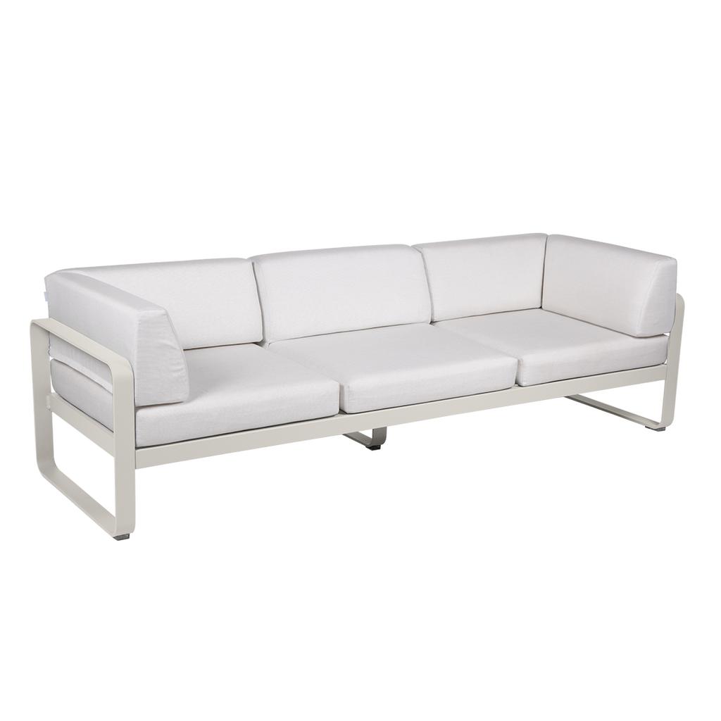 Bellevie 3-Sitzer Club Sofa Outdoor A5 Lehmgrau 81 Grauweiß günstig online kaufen