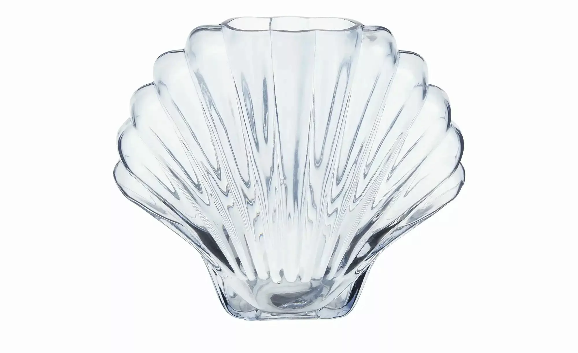 Vase   Muschel ¦ blau ¦ Glas ¦ Maße (cm): B: 20 H: 17 T: 8,5 Accessoires > günstig online kaufen