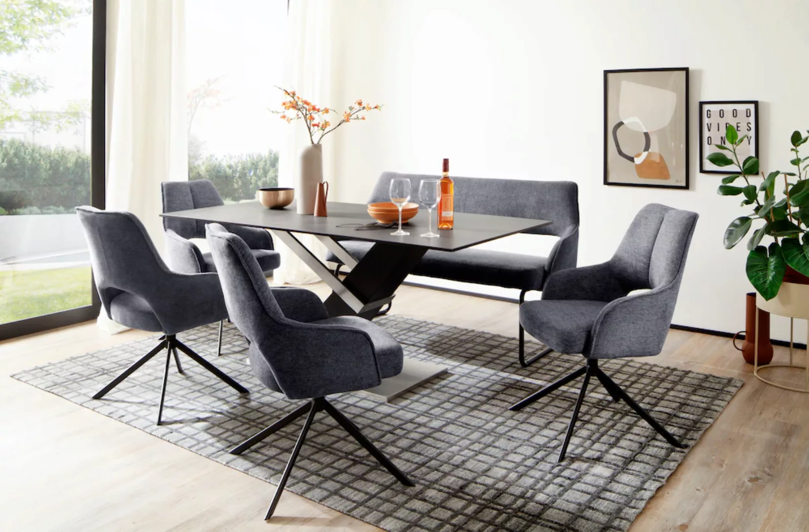 MCA furniture Armlehnstuhl "Bangor", 2 St., Stoffbezug, 180 drehbar mit Niv günstig online kaufen