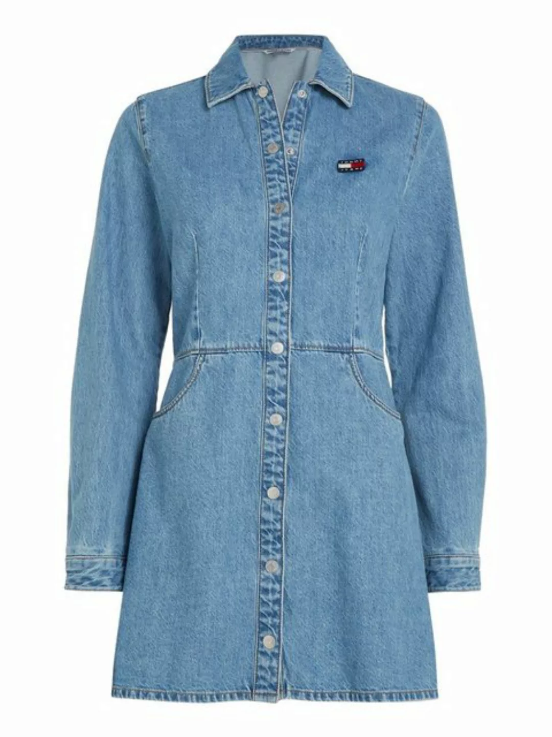 Tommy Jeans Jeanskleid TJW LS BADGE DENIM MINI DRESS mit dezentem Kontrastb günstig online kaufen