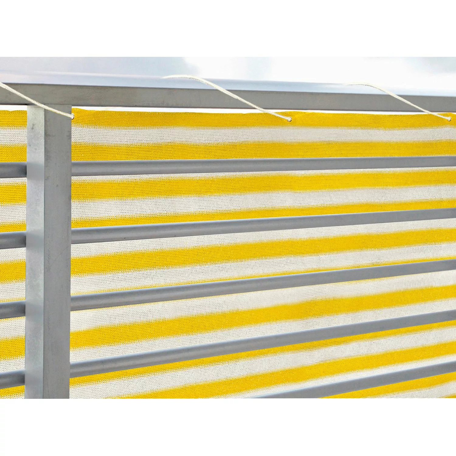 Floracord Balkonsichtschutz Gelb-Weiß 500 cm x 90 cm günstig online kaufen