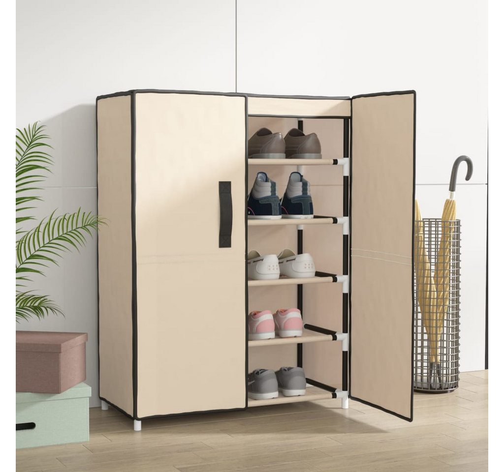 vidaXL Schuhschrank Schuhschrank Creme 60x28x90 cm Stoff günstig online kaufen