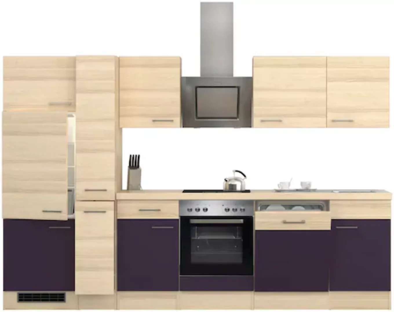 Flex-Well Küchenzeile "Portland", mit E-Geräten, Breite 310 cm günstig online kaufen