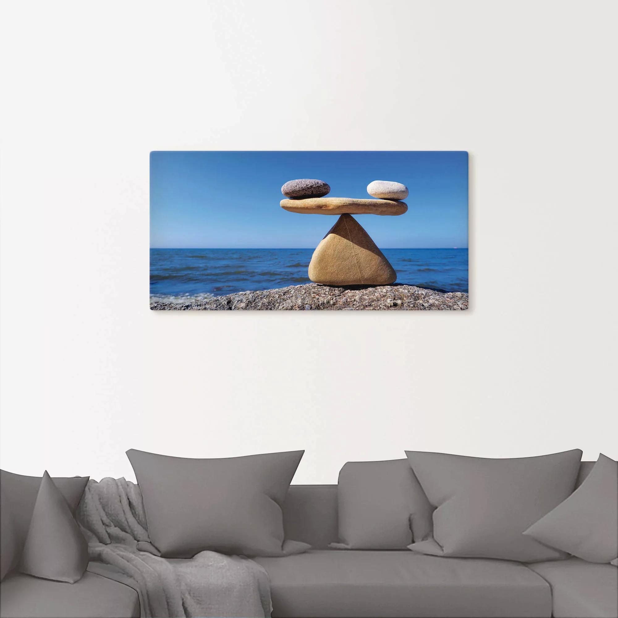 Artland Wandbild »Gleichgewicht - Steine Meer«, Zen, (1 St.), als Alubild, günstig online kaufen