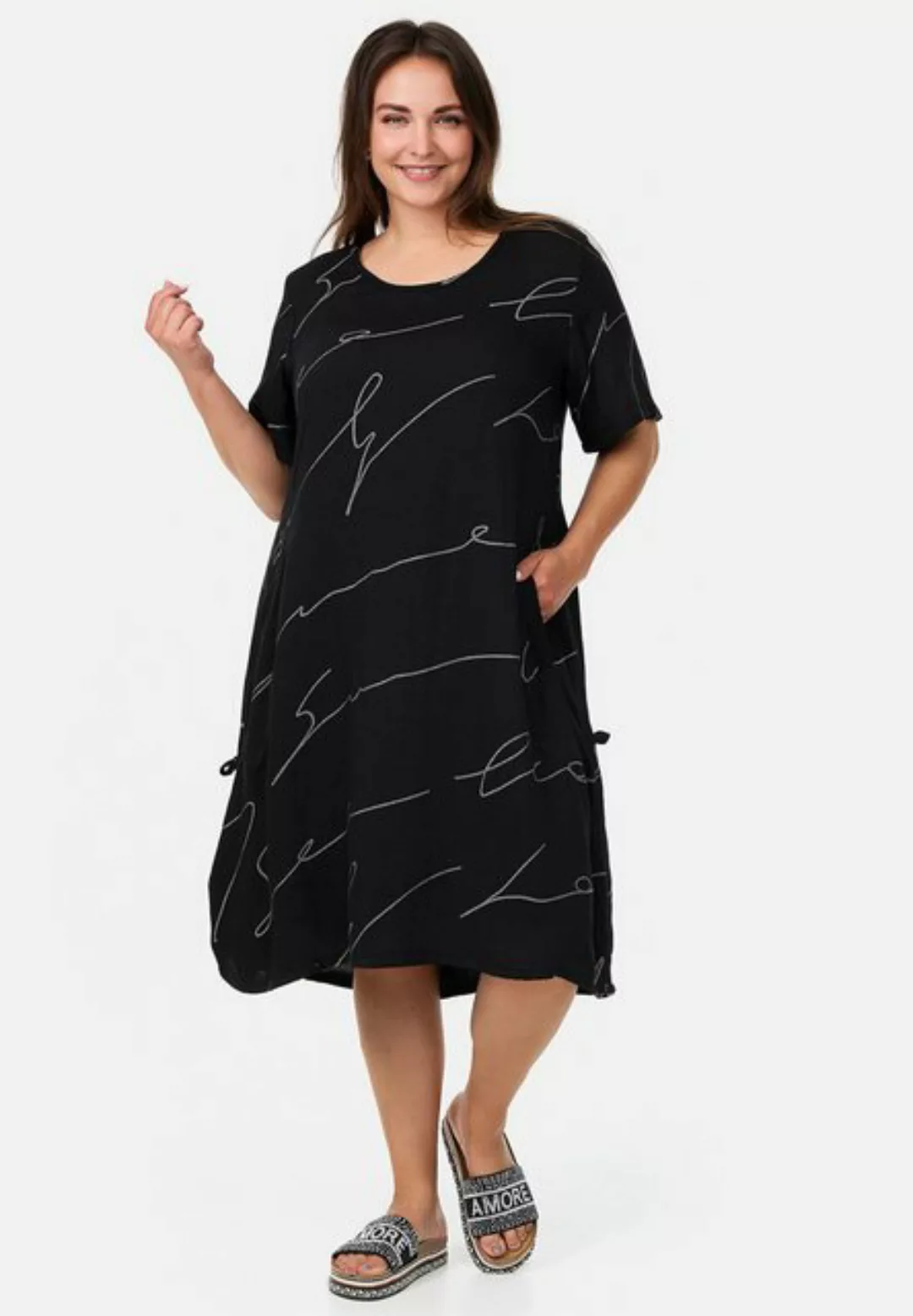 Kekoo A-Linien-Kleid Sommerkleid aus luftig leichter Baumwoll-Viskose 'Elin günstig online kaufen