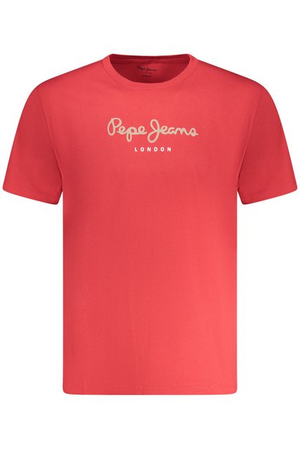 Pepe Jeans T-Shirt Herren Kurzarm-T-Shirt Rot - Regular Fit günstig online kaufen