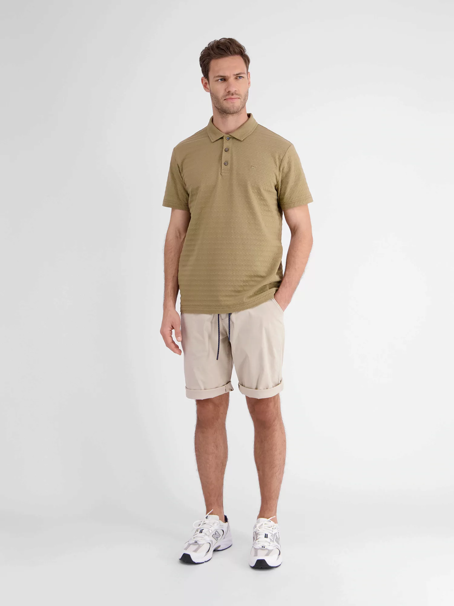 LERROS Poloshirt "LERROS Herren Poloshirt, tonal-sommerlich gemustert" günstig online kaufen