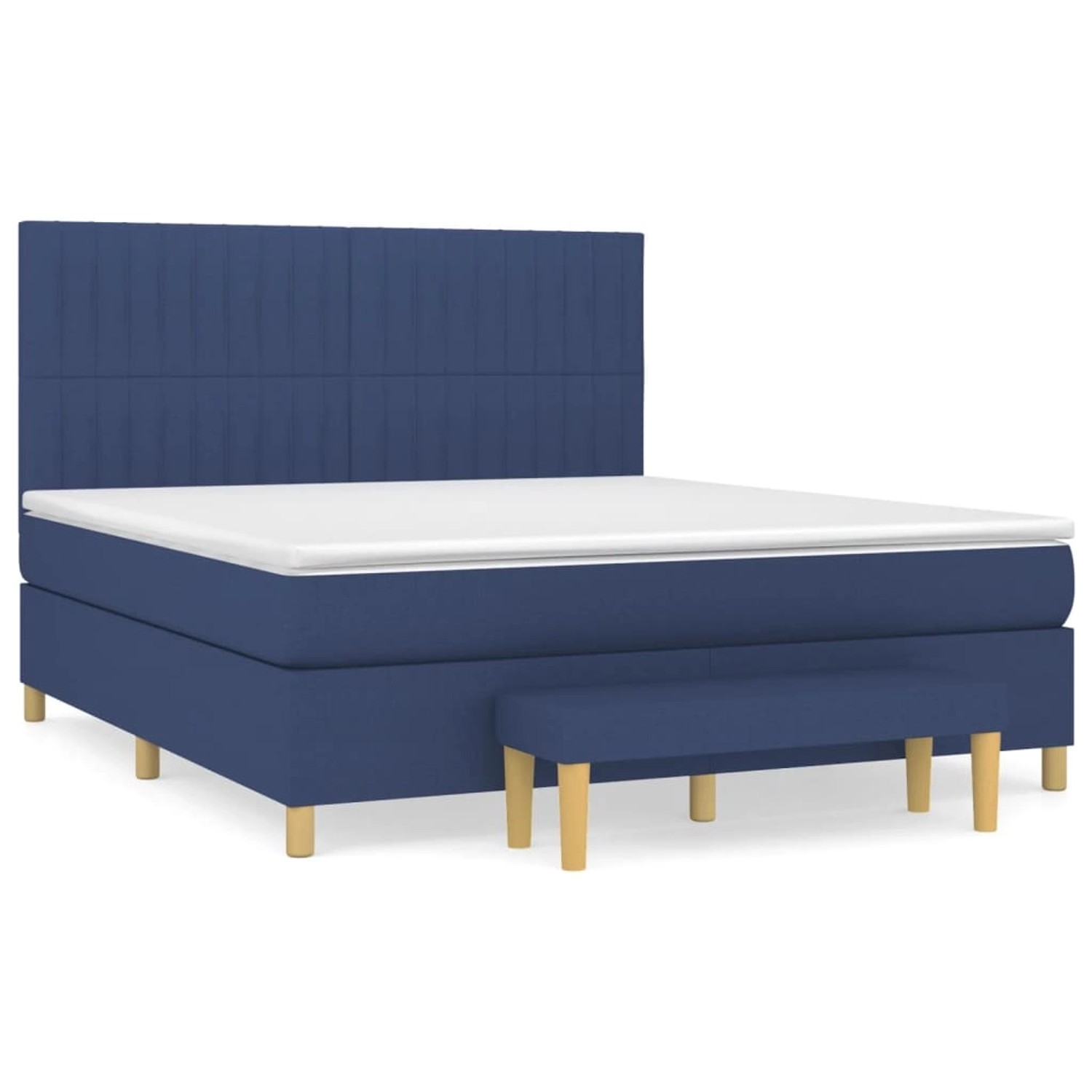 vidaXL Boxspringbett mit Matratze Blau 180x200 cm Stoff1358486 günstig online kaufen