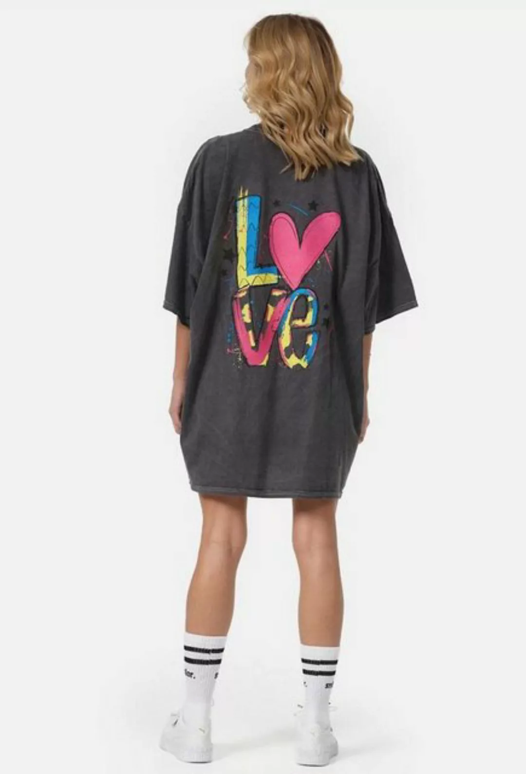 Worldclassca T-Shirt Worldclassca Oversized LOVE Print T-Shirt lang Tee Som günstig online kaufen