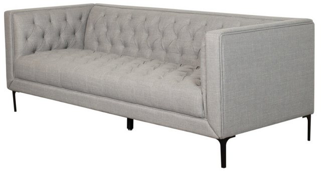 bene living Sofa Design Loungesofa Troia - Dreisitzer - hellgrau, edle Step günstig online kaufen