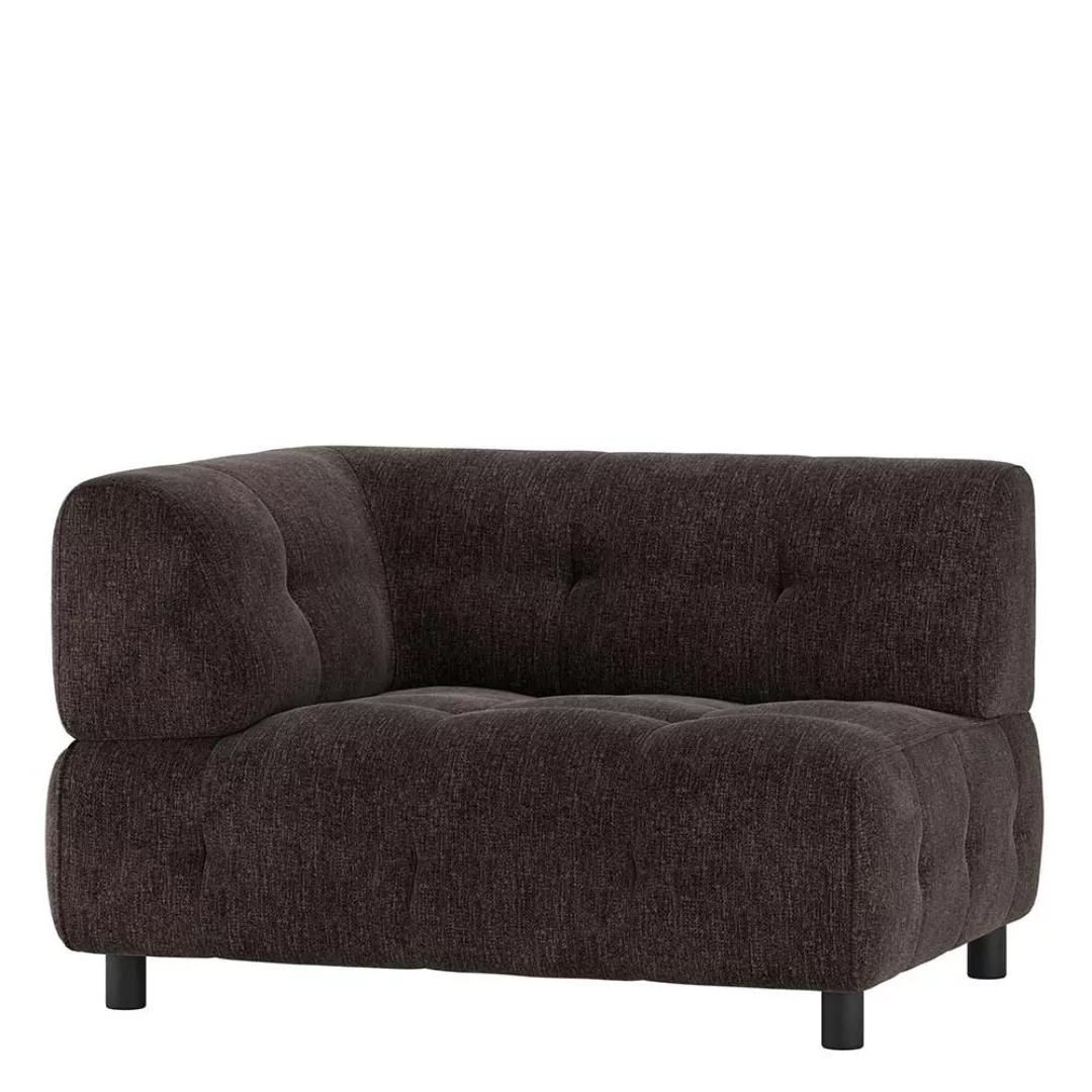 Modulsofa Eckelement Einsitzer in modernem Design Graubraun günstig online kaufen