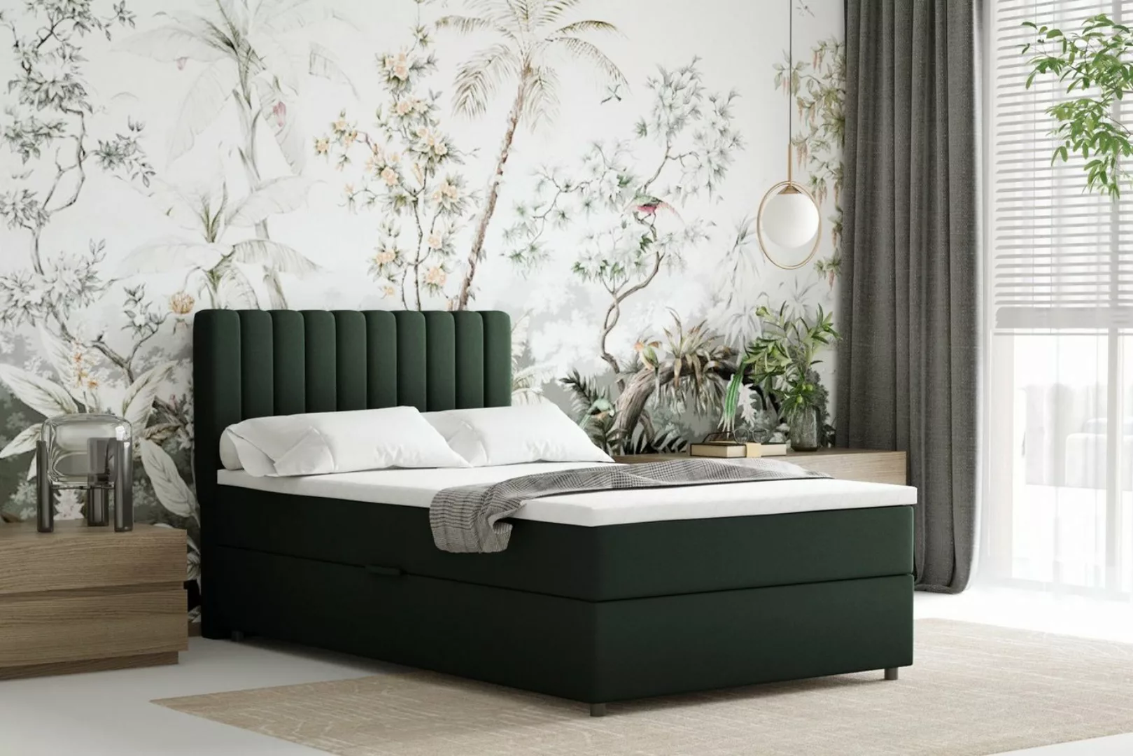 PANDA MÖBEL GmbH Boxspringbett Everest, 90x200, 100x200, 120x200, Polsterbe günstig online kaufen