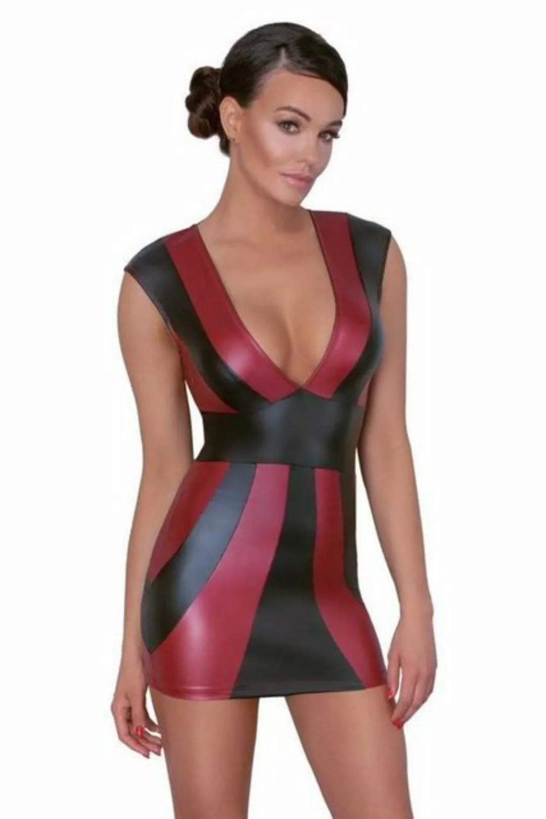 Cottelli PARTY Minikleid Mini Kleid schwarz-rot sexy L (1-tlg) günstig online kaufen