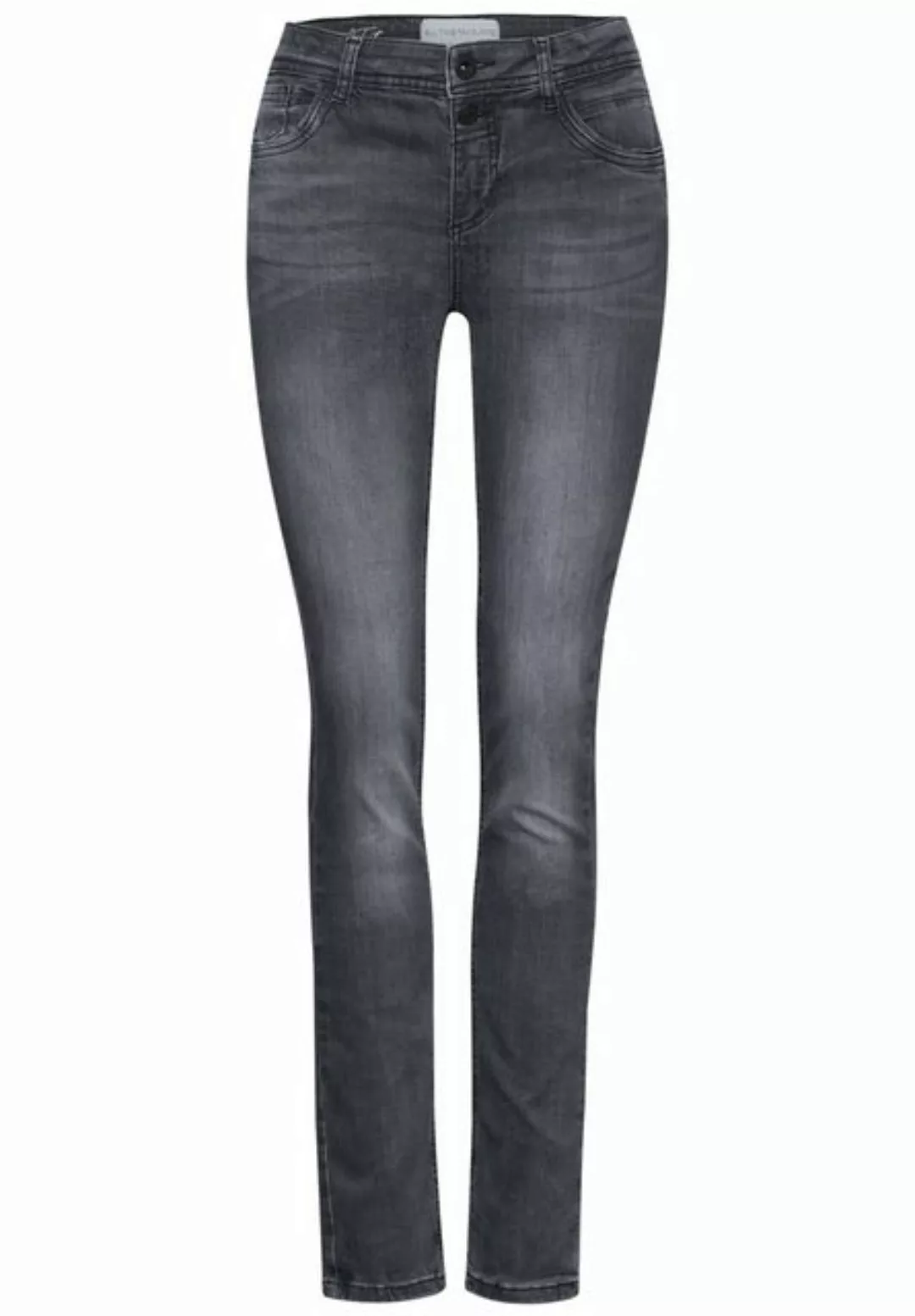 STREET ONE High-waist-Jeans (1-tlg) Plain/ohne Details günstig online kaufen