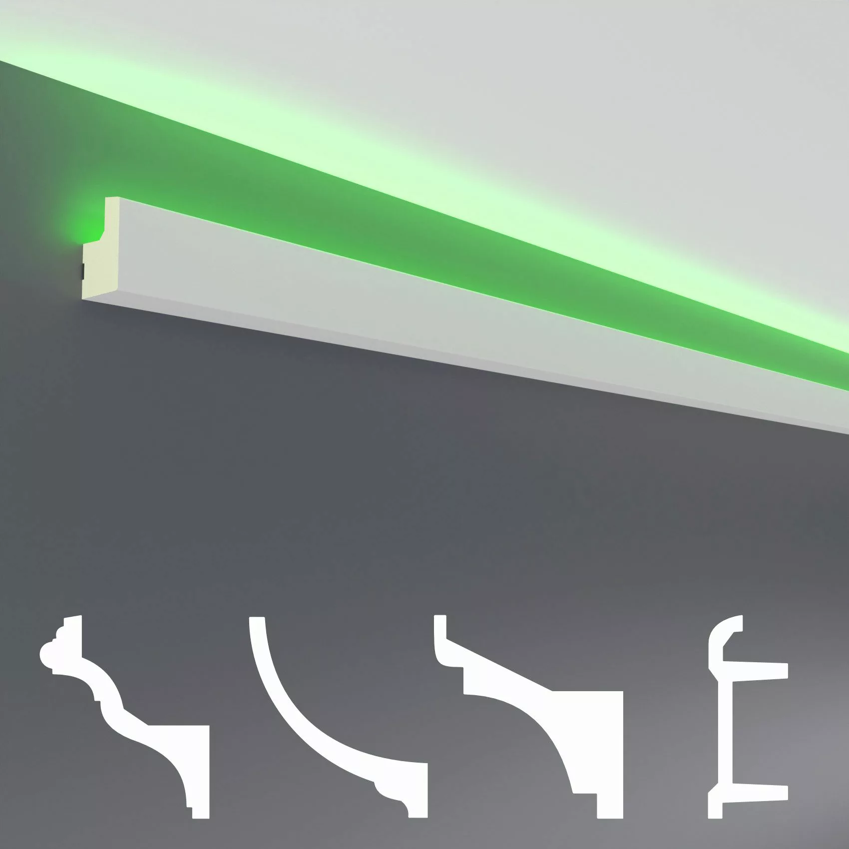 Hexim Eckprofil LED-19 (LED Stuckleisten - günstig online kaufen